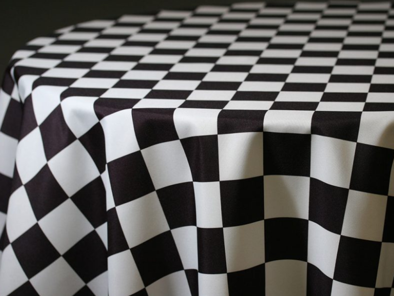 Black & White Checkered Tablecloth Brooklyn Party Rental Party